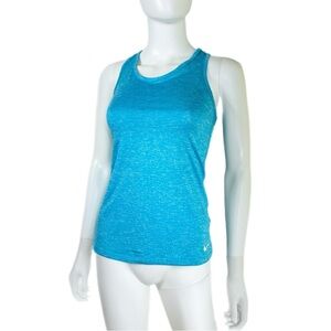 Nike Women’s Heather Cyan Racer Back Athletic Workout Tank